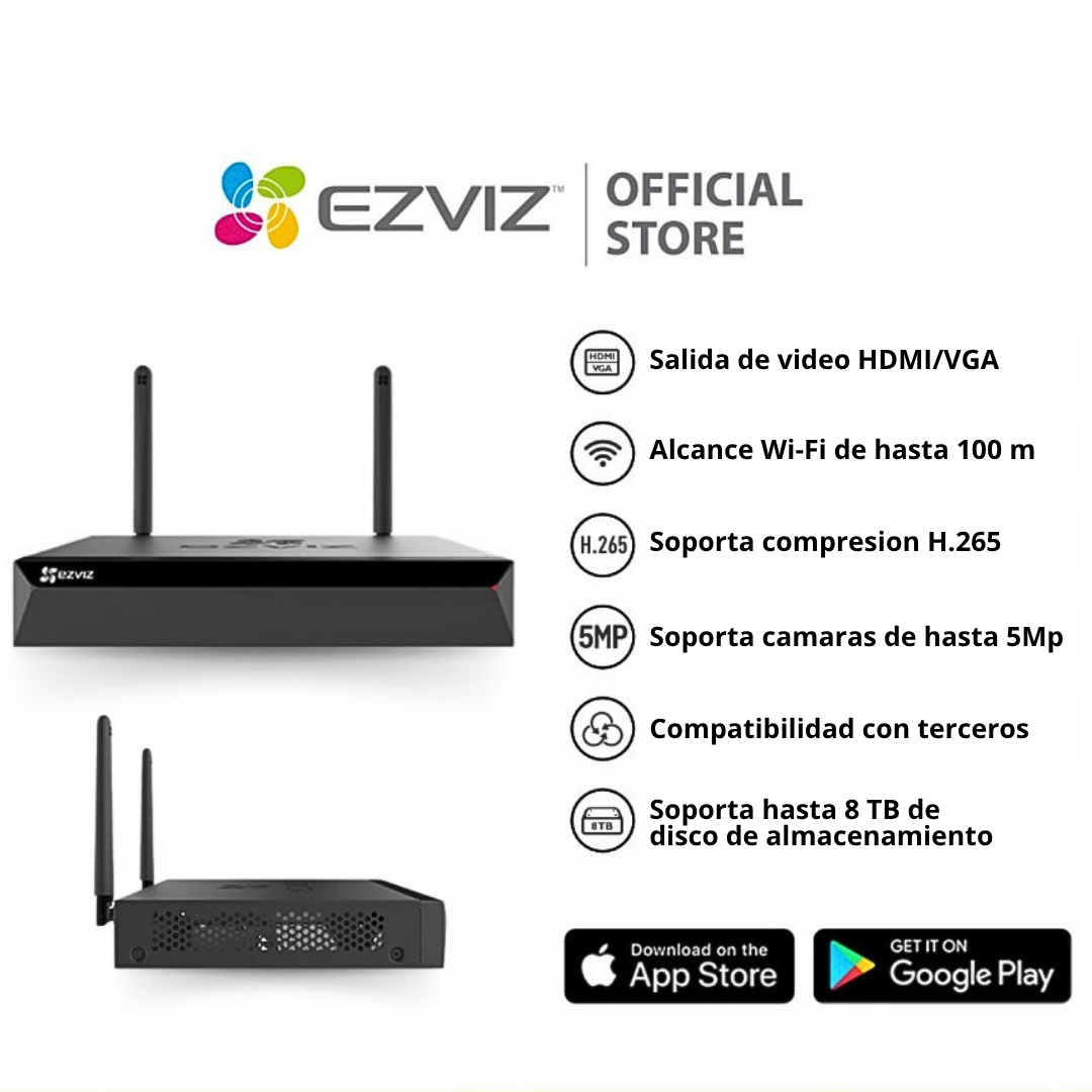NVR DE ALMACENAMIENTO INALÁMBRICO CON SALIDA HDMI Y VGA EZVIZ X5S - Imagen 3