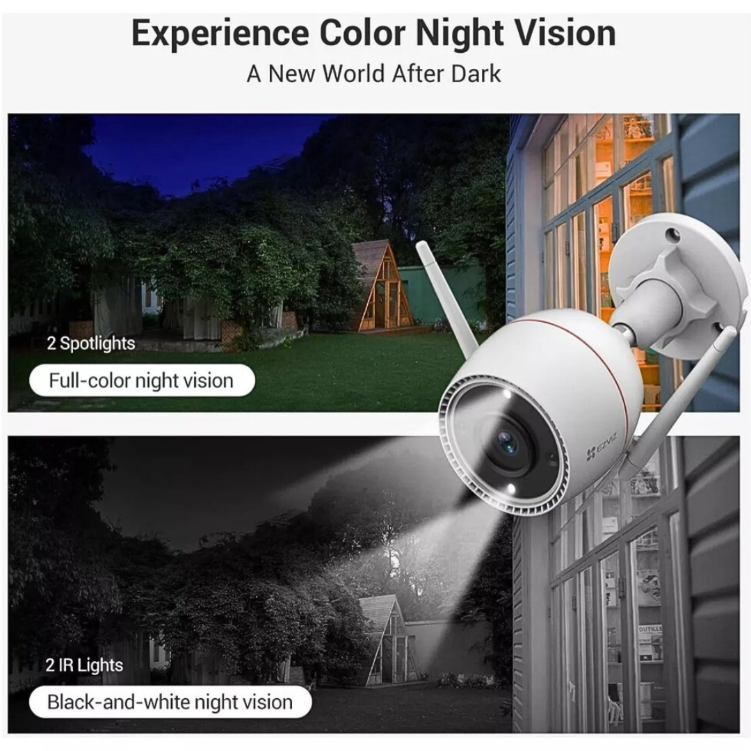 CÁMARA DE SEGURIDAD INTELIGENTE PARA EL EXTERIOR EZVIZ H3c COLOR 2MP - Imagen 3