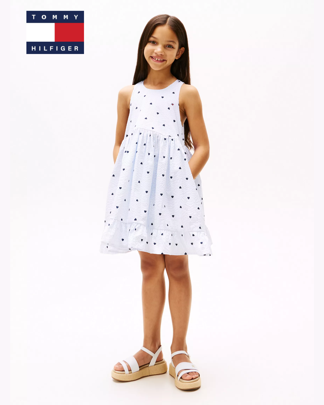 VESTIDO TOMMY HILFIGUER -CON ESTAMPADO DE CORAZONES