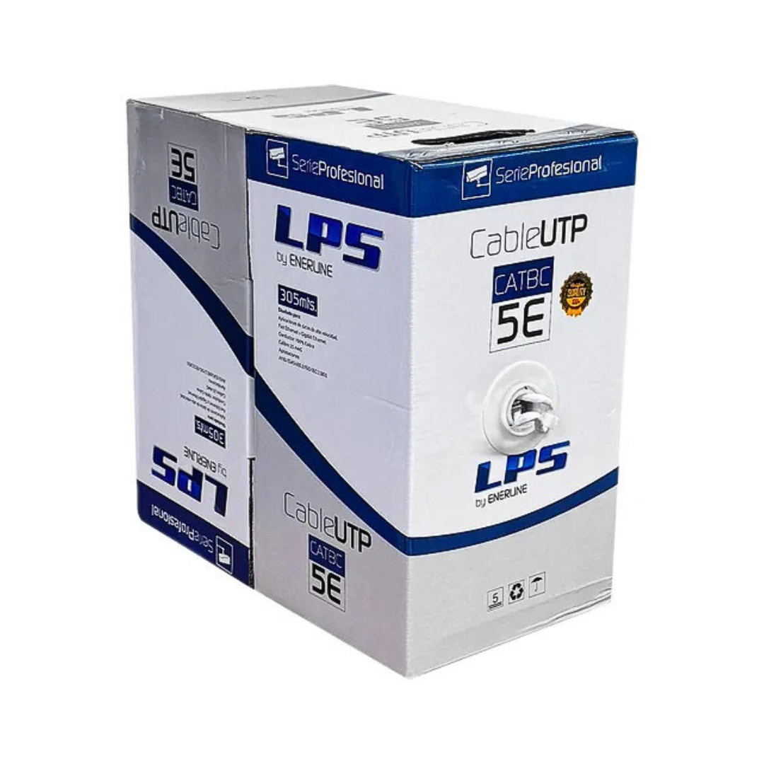 CABLE UTP CAT 5 COBRE BLANCO PARA INTERIOR ROLLO X 305MTS
