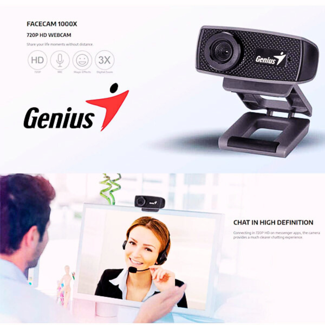 CÁMARA WEB USB HD 720P GENIUS FACECAM 1000X - Imagen 3